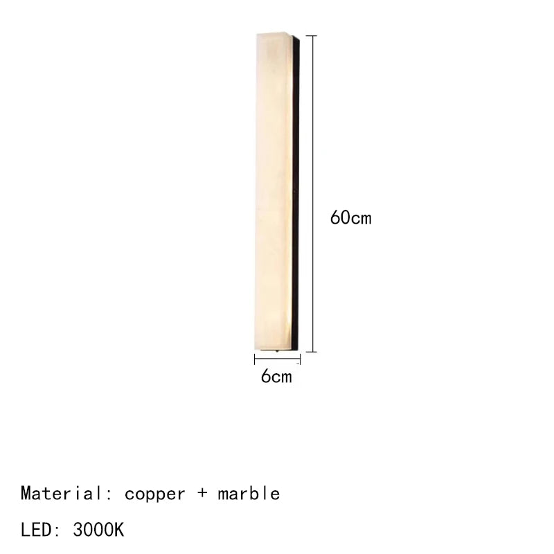 Axyaa Gold Black Marble Wall Lamp 40/60/80cm - Hotel Sconce Lighting