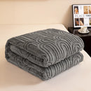 Axyaa Ultra Soft 3D Jacquard Fleece Blanket - Vintage Roman Column Striped Sofa Throw