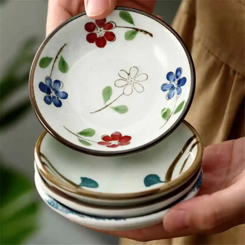 Axya Ceramic Sushi Dishes & Soy Sauce Saucers Set