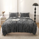 Axyaa Solid Color Rabbit Plush Blanket | Thick Flannel Sofa Office Blanket