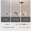 Axyaa Matte Black LED Chandeliers for Dining Room, Kitchen, and Bar - Modern Indoor Pendant Lighting