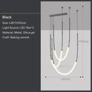 Axyaa LED Bar Counter Chandeliers: Minimalist Art Decor for Restaurant, Villa, Hotel Lobby