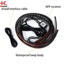 Axyaa Underglow Neon LED Lights: Chassis Strip Auto Atmosphere Lamp RGB Colorful