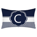 Axyaa Blue Stripe Pillowcase 30X50 for Sofa Chair Decor