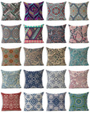 Axyaa Ramadan Vintage Ethnic Pattern Cushion Cover 45x45cm Linen Pillow Case