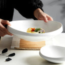 Axyaa White Ceramic Special-shaped Plates Set for Elegant Dining