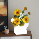 Axyaa Acrylic Mirror Vase with Artificial Flowers | Modern Home Decor