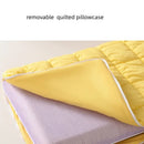 Axyaa Memory Pillow with Removable Quilted Pillowcase - Grey