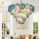 Blue Cloud Glass Pendant Light for Artistic Living Space by Axyaa