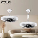 Axyaa LED Ceiling Fan Light Remote Control 4-Speed Bedroom Kitchen Decor Fans Lamp