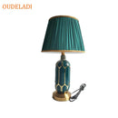 Axyaa Luxury Post Modern Blue Ceramic Table Lamp for Bedroom and Living Room