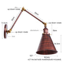 Axyaa Iron Gold LED Wall Lamp with Long Arm for Dining Living Room
