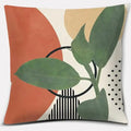Axyaa Brown Green Abstract Pillow Cover 45x45 - Home Office Bedroom Sofa Car Decoration