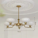 Axyaa Modern Glass Chandelier - Nordic Retro Design, Led Hanging Lamp