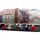 Axyaa Rust Coral Floral Boho Pillow Covers with Tassels
