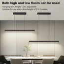 Axyaa Nordic LED Pendant Light for Dining Room Kitchen Bar - Dimmable Strip Chandelier