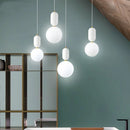 Axyaa Modern Glass Ball LED Chandelier Black Gold Hanging Lamp