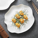 Axyaa White Ceramic Molecular Cuisine Plate Steak Salad Dessert Dish