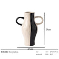 Axyaa Ceramic Double Ear Vase: Home Decor, Flower Arrangement, Hydroponic Display