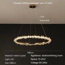 Axyaa Crystal Pendant Ring Chandelier for Luxury Interior Decor