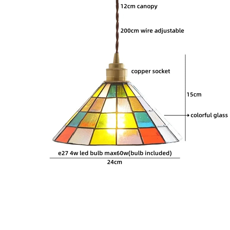 Axyaa Ceramic Wood Copper LED Pendant Light - Japan Style Chandelier