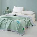 Axyaa Knitted Cool Summer Quilt Machine Washable Air Conditioner Quilt Ice Silk