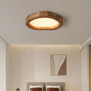 Axyaa Heart Shaped Wood Grain LED Ceiling Light - Nordic Style