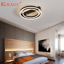 Axyaa Nordic Round LED Ceiling Light - Black Dimmable Modern Lamp