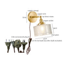 Axyaa Octagonal Glass LED Wall Lamp for Bedroom, Living Room, Stair, Bathroom, Pull Chain Switch