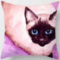 Siamese Cat Print Pillowcase for Home Sofa Decor by Axyaa