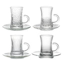 Axyaa Glass Coffee Cup Dish Set - Elegant European High-end Design