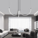 Axyaa Modern U-shaped LED Chandelier for Restaurant and Exhibition Hall