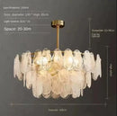 Axyaa Luxury Glass Crystal LED Chandelier for Living and Dining Room