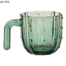 Axya Cactus Glass Mug: Creative Drinkware for Home, Kitchen, and Breakfast