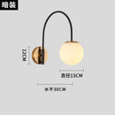 Axyaa Luxury Gold/Black LED Wall Lamp Industrial Semicircular Design