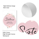 Axyaa Personalized Sisters Floral Canvas Wall Art for Nursery Decoration
