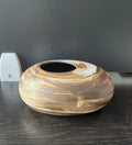 Axyaa Black Terracotta Abstract Vase Coarse Pottery Retro Glazed Flower Arranger