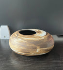 Axyaa Black Terracotta Abstract Vase Coarse Pottery Retro Glazed Flower Arranger