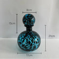 Axyaa Leopard Texture Glass Vase Modern Floral Arrangement Room Decor