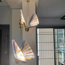 Axyaa Crystal Butterfly Pendant Lamp for Kitchen Bedroom LED Lighting