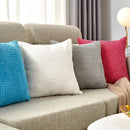 Axyaa Velvet Corduroy Pillow Cover 45x45cm: Super-Soft Striped Sofa Cushion for Romantic Home Decor