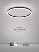 Axyaa Circle LED Ceiling Light - Dimmable Modern Minimalist Nordic Bedroom Chandelier