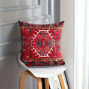 Axyaa Retro Red Ethnic Style Pillowcase for Home Decoration