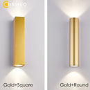 Axyaa Gold LED Outdoor Wall Lamp, Waterproof Sconce Luminaire for Garden Decor