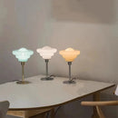 Axyaa Nordic Glass Table Lamp Cream Wind Bauhaus Table Light for Home Décor