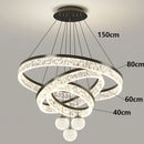 Axyaa Luxury Crystal Ceiling Chandelier LED Pendant Light for Living & Dining Room