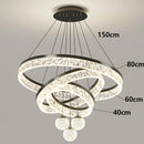 Axyaa Crystal Ceiling Chandelier LED Pendant Light for Living Room & Dining Room