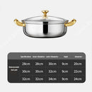 Axyaa 410 Stainless Steel Non-stick Soup Pot with Lid