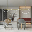 Axyaa Modern LED Linear Chandelier for Living & Dining Rooms - Designer Pendant Ceiling Light