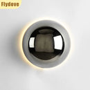 Axyaa Nordic LED Wall Lamp: Modern Circular Lighting for Bedroom, Living Room, Corridor, Staircase
